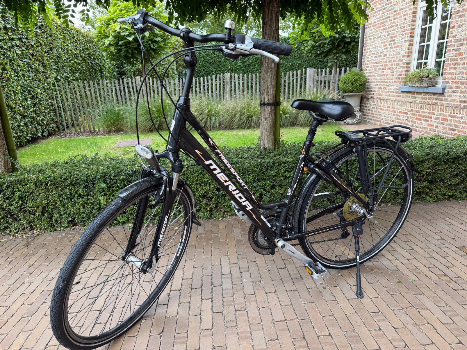 Merida damesfiets met 24 versnellingen - maat 50, Fietsen en Brommers, 28 inch, Gebruikt, Velgrem, Ophalen