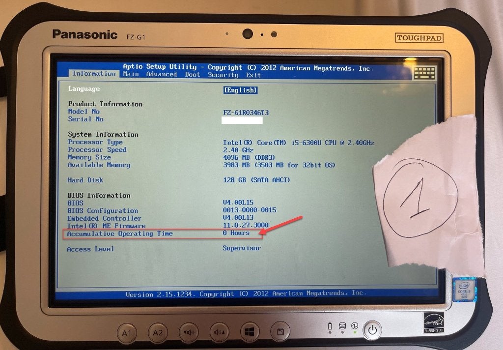 Panasonic Toughpad FZ-G1 MK4 (128 GB SSD), Computers en Software, Windows Tablets, 10 inch, Panasonic, Uitbreidbaar geheugen, Ophalen of Verzenden