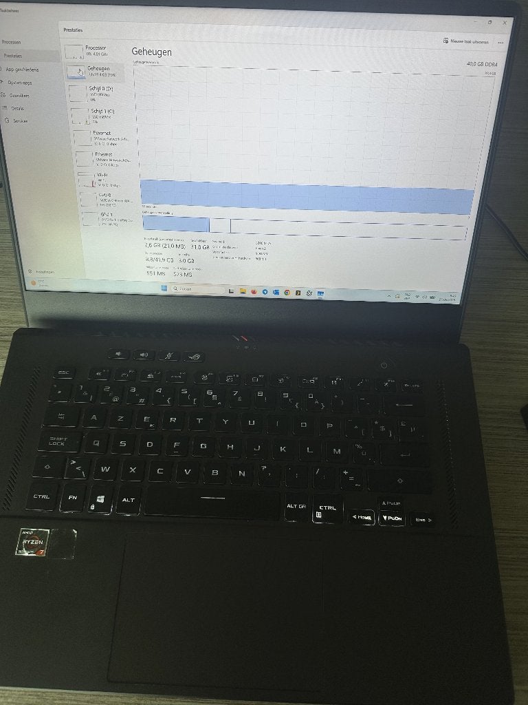 Asus ROG Zephyrus Geforce 3080 gaming laptop Ryzen 7 5800HS, Ophalen, Gebruikt, Met videokaart, SSD