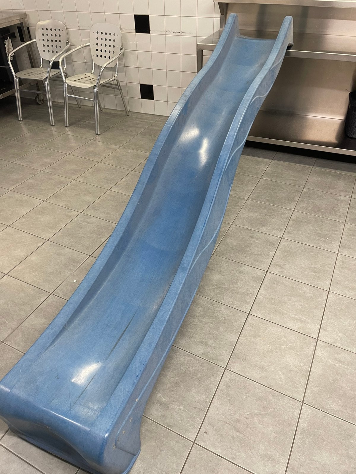 Glijbaan Blauw 3 Meter, Kinderen en Baby's, Speelgoed | Buiten | Speeltoestellen, Ophalen, Gebruikt, Glijbaan