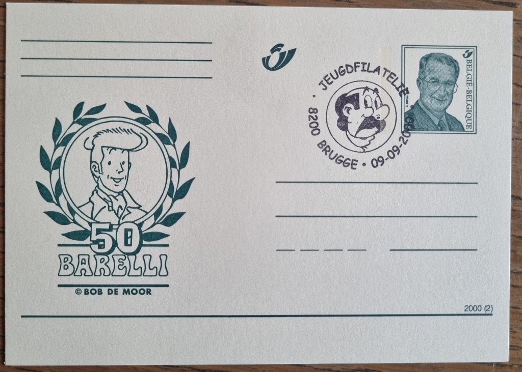 Briefkaart Carte Postale Barelli 1ste dag stempel Kiekeboe, Verzamelen, Verzenden, 1980 tot heden