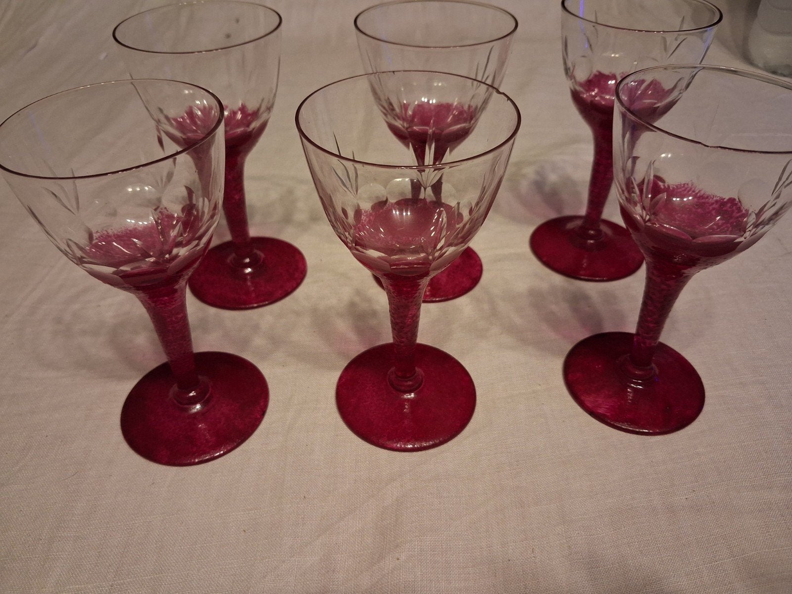 Lot de 6 verres à pied coloré, Enlèvement