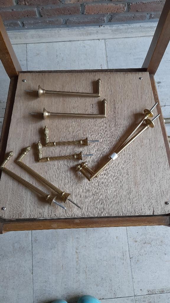 Plankdragers, steunen voor tablet, plank, Ophalen, Vintage, Gebruikt, Metaal