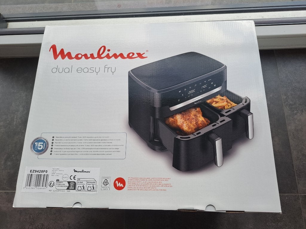 Moulinex Dual Easy Fry XXL Airfryer, Elektronische apparatuur, Ophalen of Verzenden, Nieuw, Airfryer, 1500 gram of meer