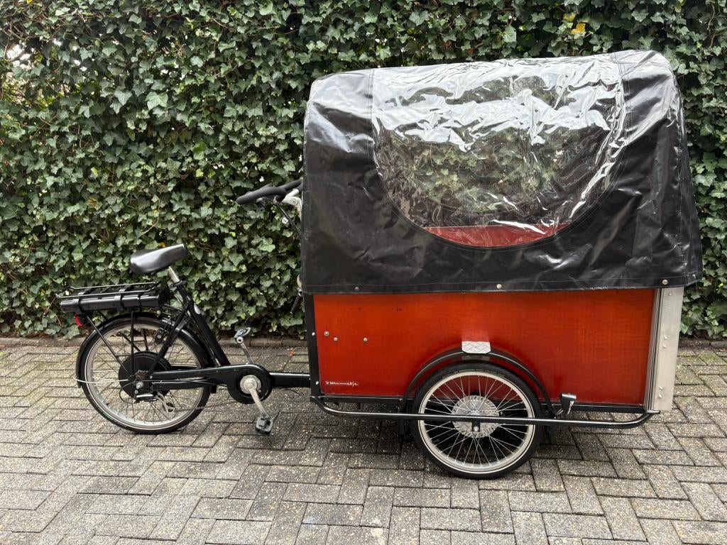 rolstoelbakfiets t'mannetje XXL krachtige motor+garantie, Fietsen en Brommers, Ophalen, Zo goed als nieuw, Overige merken, Huif