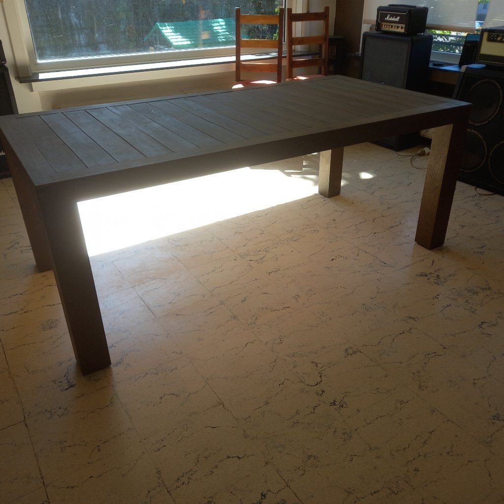 Table pour salle à manger bois 2,20m x 1,00m, Ophalen of Verzenden, Vijf personen of meer