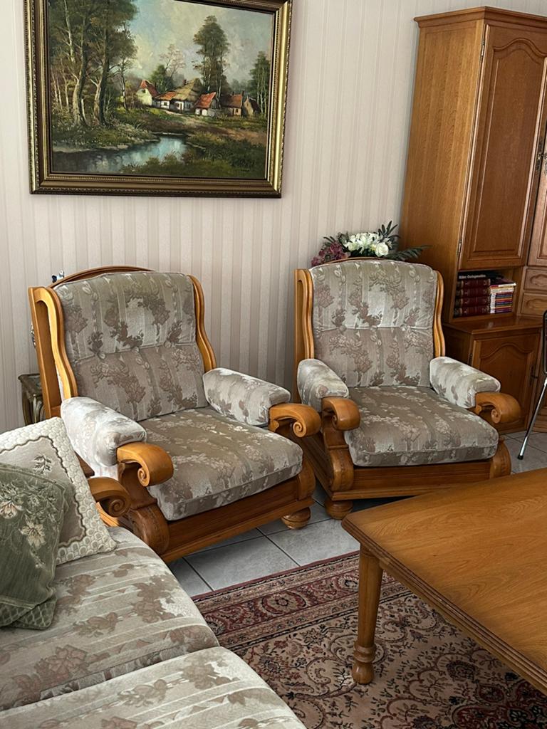 Ensemble de mobilier gratuit, 2 fauteuils et canapé, Maison & Meubles, Enlèvement, Utilisé