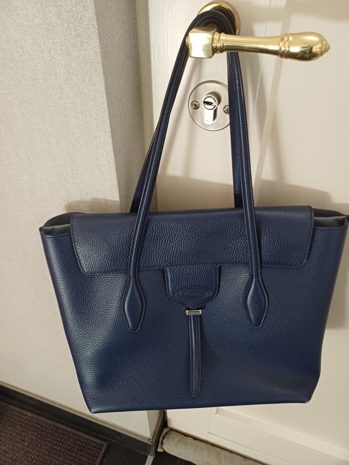 Tod's handtas laptoptas. Kobaltblauw, Bijoux, Sacs & Beauté, Enlèvement ou Envoi, Moins de 35 cm, Utilisé, Moins de 20 cm