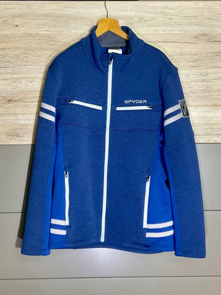 Spyder Wengen Encore Full Zip Fleece Jacket man - Blauw - L, Ophalen, Zo goed als nieuw, Kleding, Overige merken