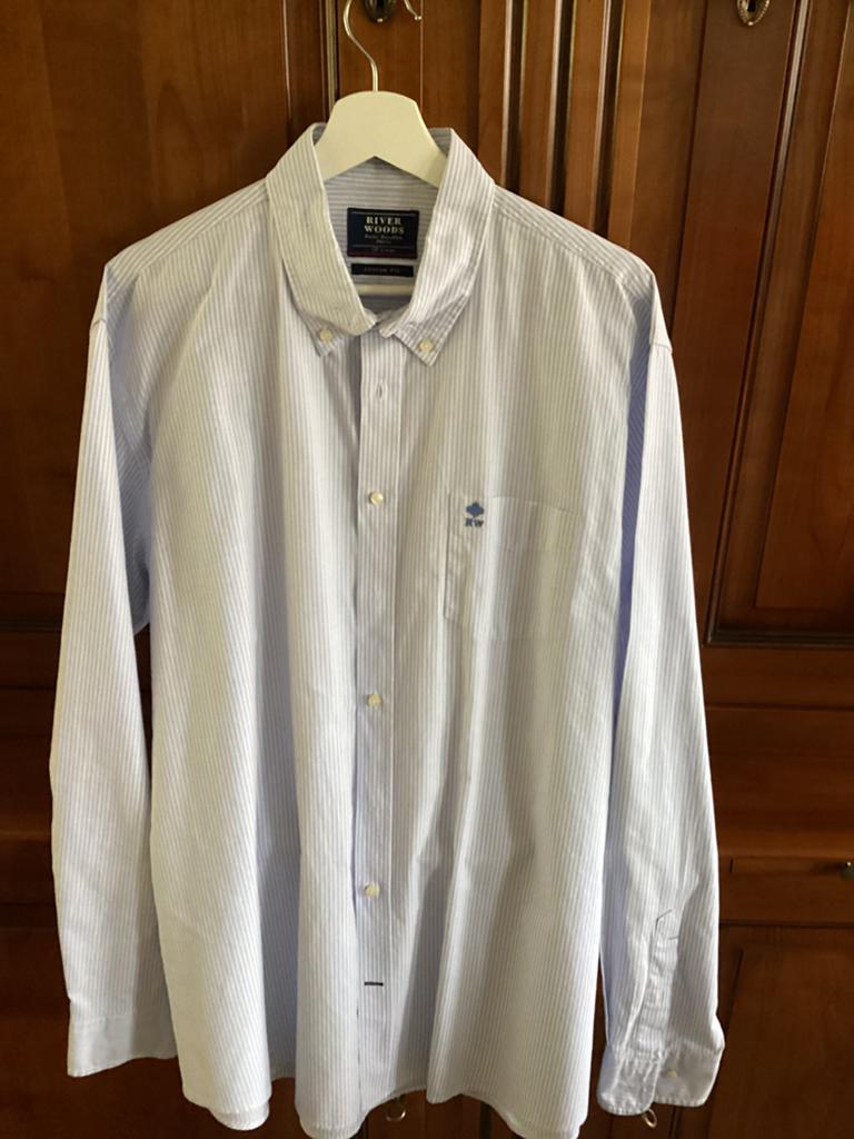 Heren hemd, Ophalen of Verzenden, Zo goed als nieuw, Blauw, Overige halswijdtes