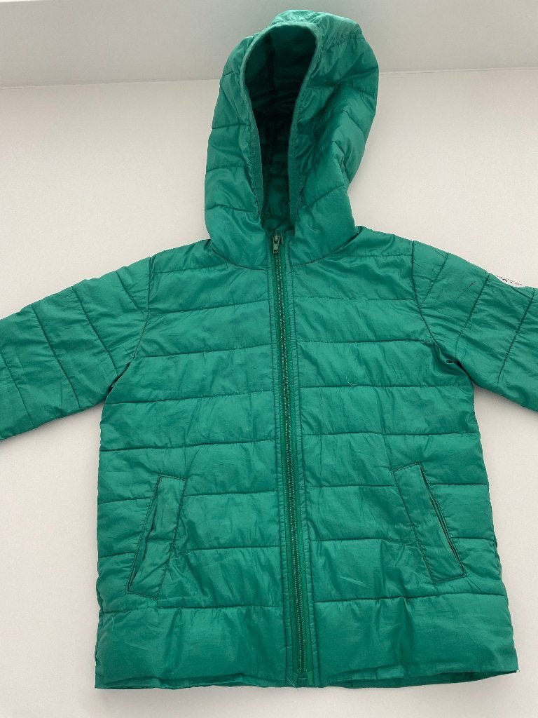 Groene donsjas, maat 110, Kinderen en Baby's, Ophalen of Verzenden, Gebruikt, Jongen, Jas