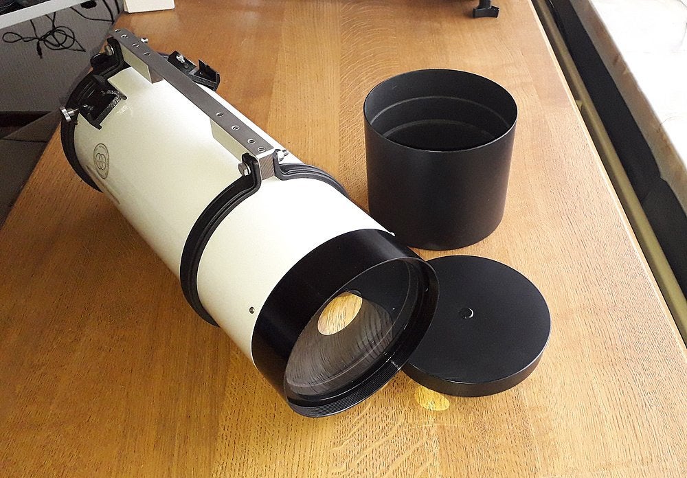 Orion Optics OMC 140 Maksutov, Audio, Tv en Foto, Optische apparatuur | Telescopen, Ophalen of Verzenden, Zo goed als nieuw, 80 tot 200 mm