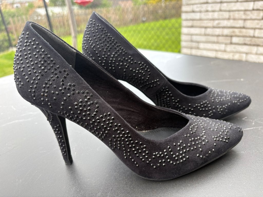 Naaldhakken met diamantjes Marco Tozzi maat 38 NIEUW, Pumps, Zwart, Marco Tozzi, Nieuw