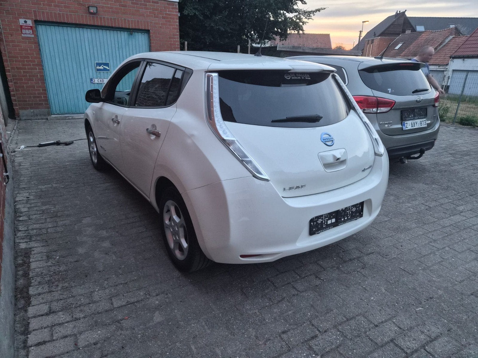 Nissan Leaf 100% elektrisch - Mooie stadswagen, Auto's, Automaat, Stof, Elektrische ramen, Wit