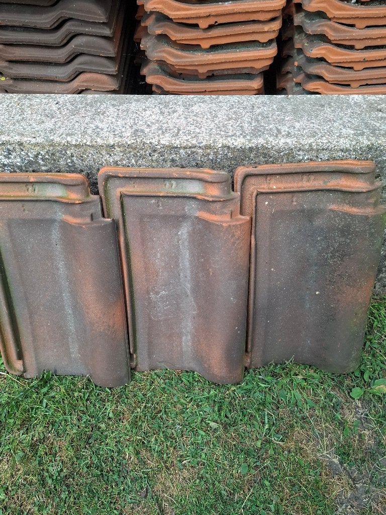 500 dakpannen, kleur rood/bruin, Ophalen, Gebruikt, Steen of Klei, 15 m² of meer