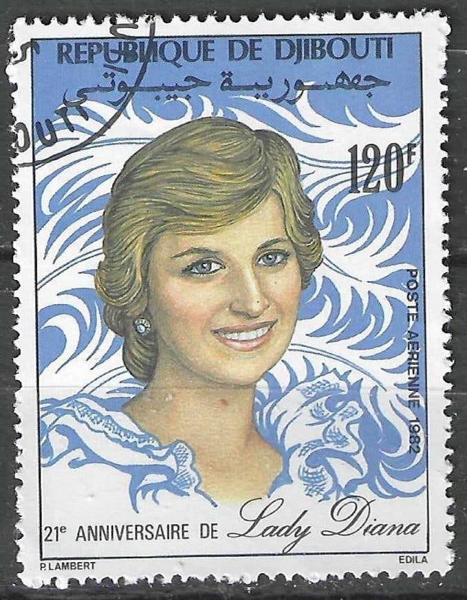 Djibouti 1982 - Yvert 164PA - Lady Diana - 120 pieds (ST), Envoi, Affranchi