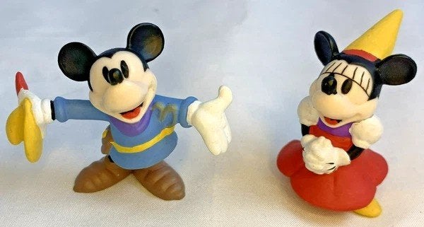 Figurines Disney Mickey et Minnie Mouse MPI en PVC Moyen-âge, Envoi, Comme neuf