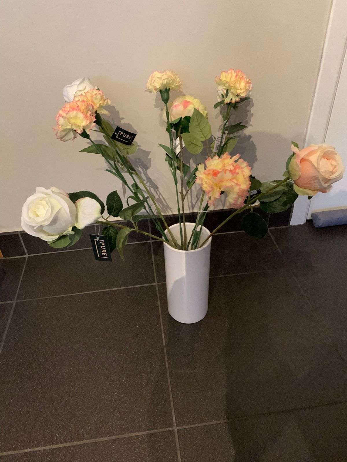 10 nouveaux bouquets de fleurs artificielles, Neuf, Soie, Blanc, Sans entretien