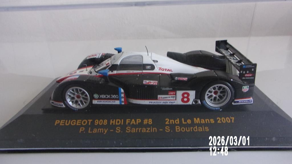 PEUGEOT 908 HDI FAP.2ème le MANS 07.IXO MODELS COM.NEW., Enlèvement ou Envoi, Comme neuf, Voiture, Autres marques