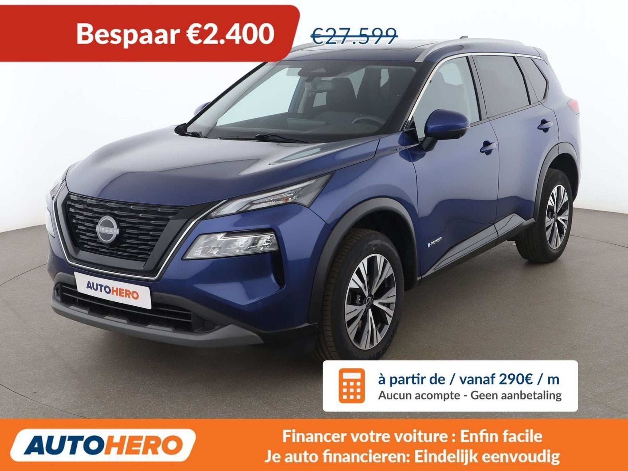 Nissan X-Trail 1.5 VC-T e-POWER N-Connecta (bj 2024), Gebruikt, Blauw, Elektrisch, 5 zetels