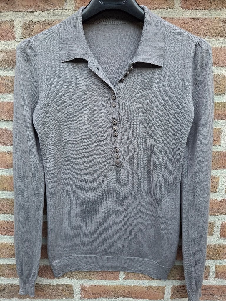 Zijde/Katoen Poloshirt 'Massimo Dutti - maat 38, Kleding | Dames, Blouses en Tunieken, Ophalen of Verzenden, Zo goed als nieuw