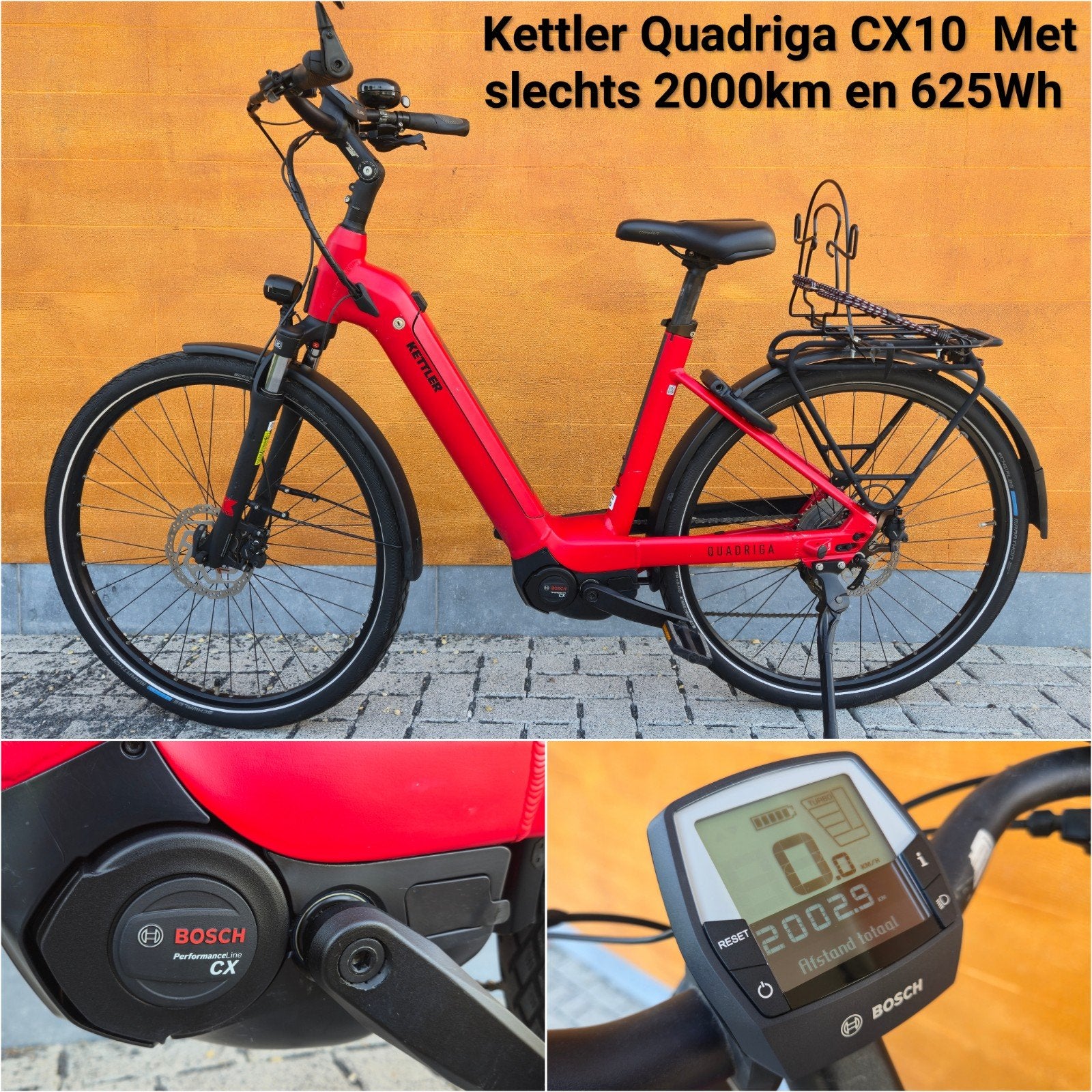 Ketller Quadriga Cx10 625Wh Rood M  elektrische fiets, Ophalen, Zo goed als nieuw, 50 km per accu of meer, Overige merken