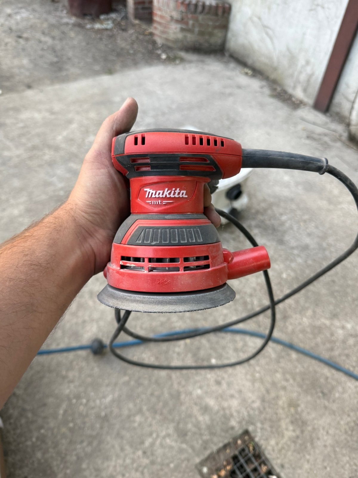 Makita schuurmachine, Doe-het-zelf en Bouw, Gereedschap | Schuurmachines, Ophalen, Zo goed als nieuw, Minder dan 600 watt, Excentrische schuurmachine