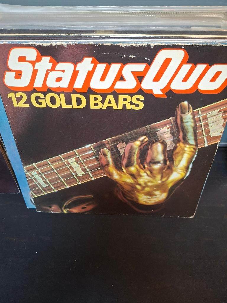 lp - status quo - 12 gold bars, Cd's en Dvd's, Vinyl | Hardrock en Metal, Gebruikt, Fotohoes, Inclusief binnenhoes, Originele persing