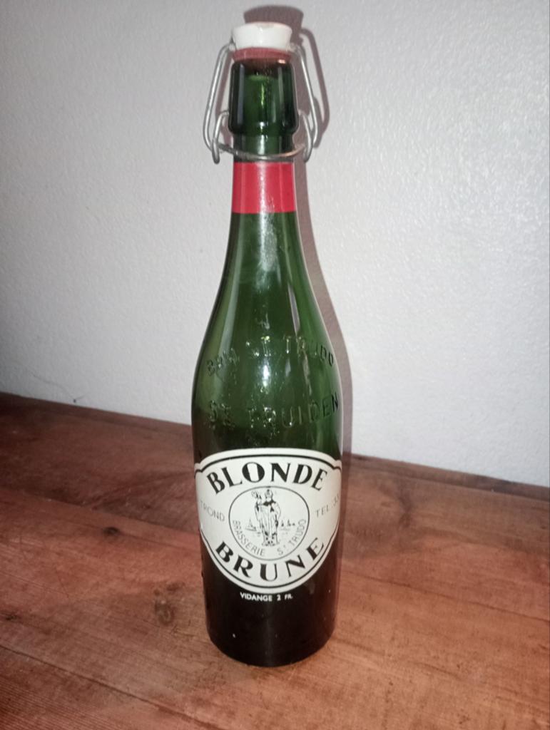 Brasserie oud bier St-Trudo fles bruinblond, Verzamelen, Biermerken, Ophalen of Verzenden