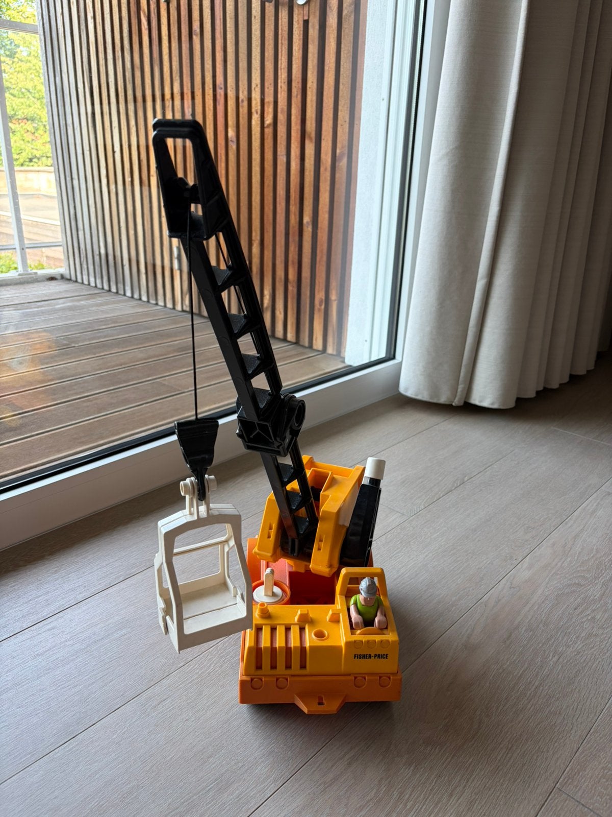 Fisher-Price Husky Helper Boom Crane #314 zeer mooie staat, Ophalen, Zo goed als nieuw, Auto of Voertuig