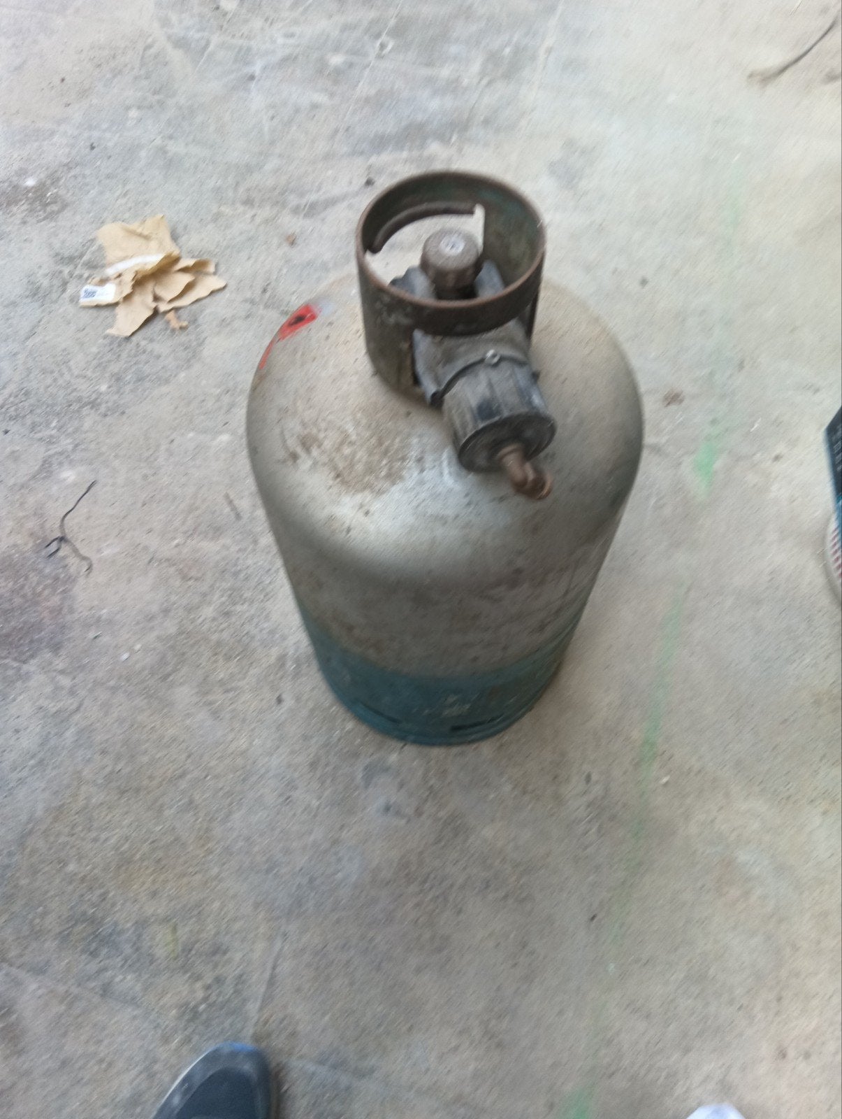 gas fles, Ophalen