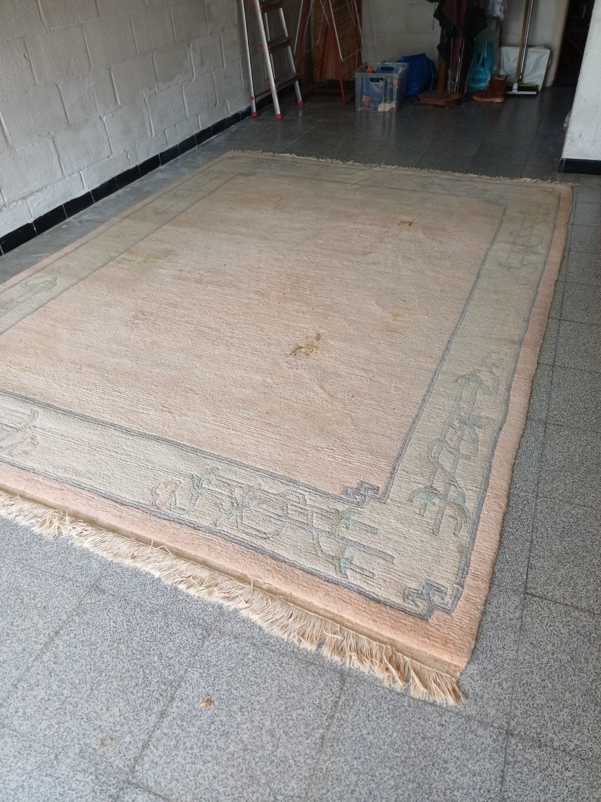 nepalse tapijt, Ophalen, Gebruikt, Beige, 200 cm of meer