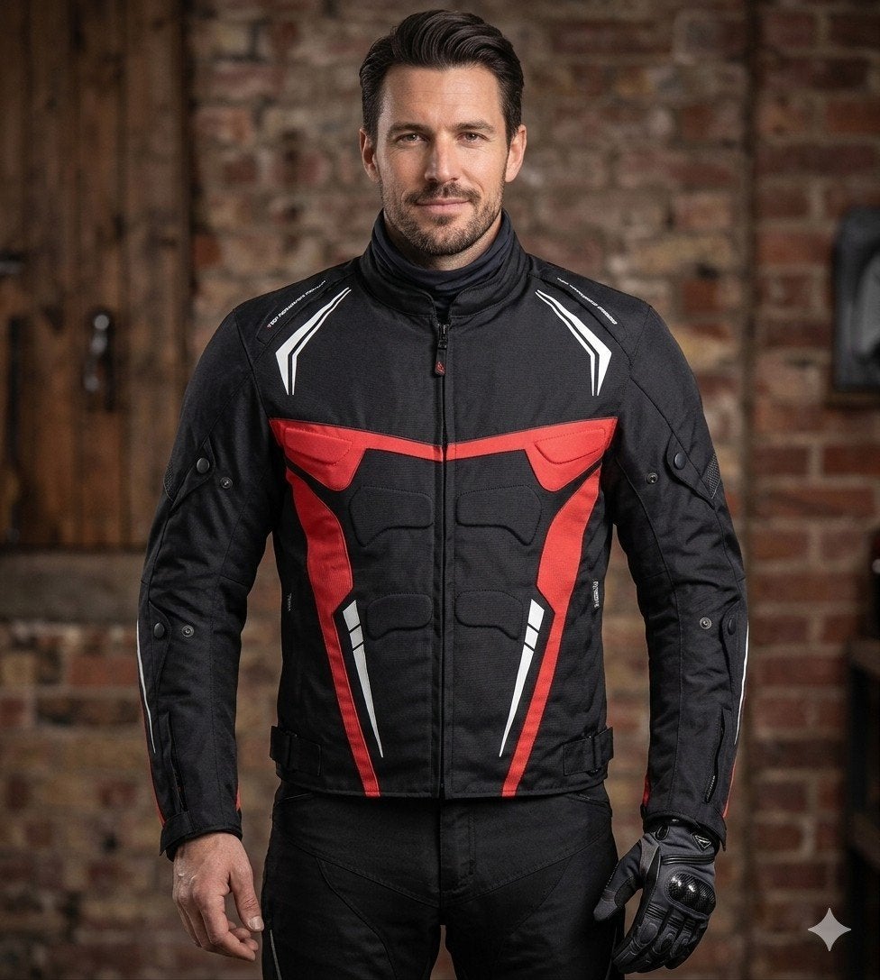 veste de Moto textile cordura 600D neuf CE protecteurs, Motos, Envoi, Neuf, avec ticket, Manteau | tissu