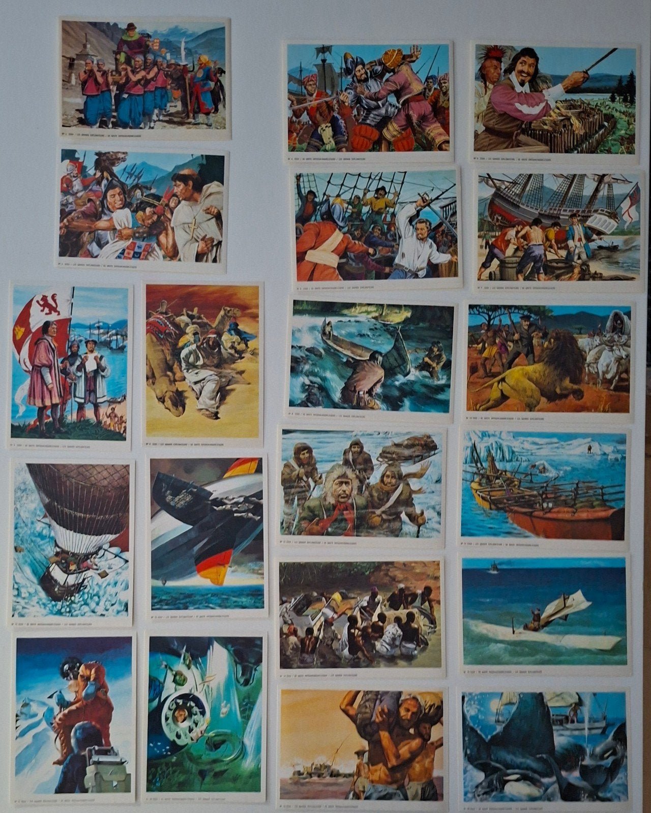 Ensemble complet d'autocollants « les grands explorateurs », Collections, Enlèvement ou Envoi, Neuf, Autres types