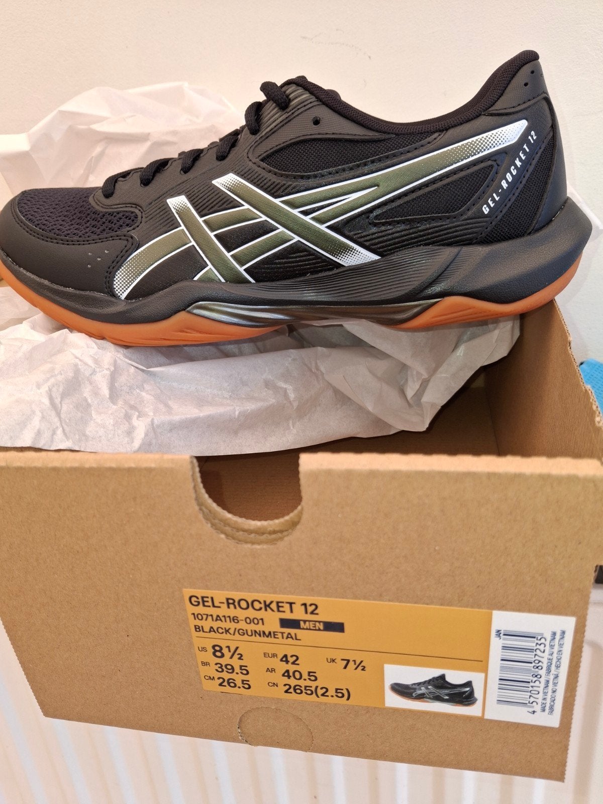 Sportschoenen ASICS GEL ROCKET 12 - maat 42 NIEUW, Sports & Fitness, Neuf, Enlèvement, Asics, Autres types