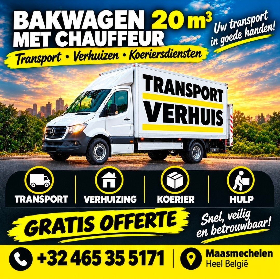 BAKWAGEN MET CHAUFFEUR – 20 m³

Limburg Verhuis Transport