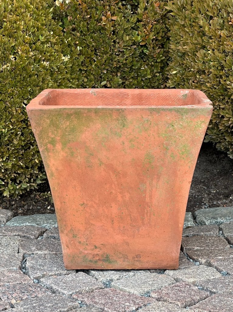 pot de fleurs et soucoupe en terre cuite, Enlèvement, Carré, Terracotta, Intérieur