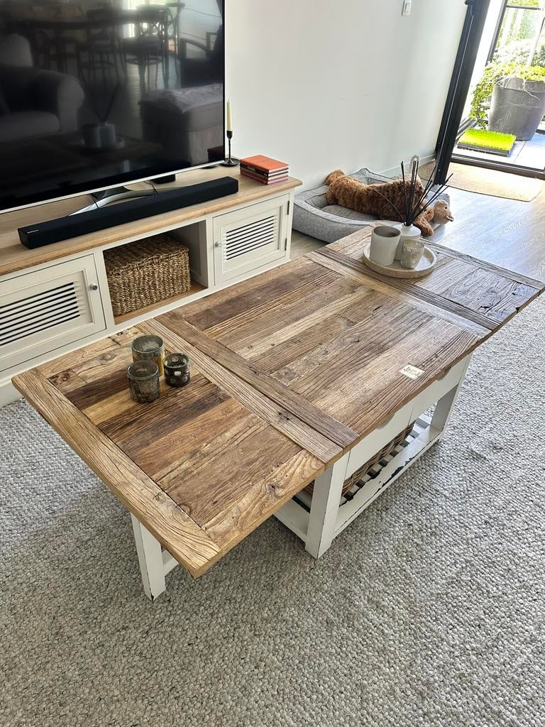 Salontafel riviera maison, Ophalen, 100 tot 150 cm, Teakhout, 50 tot 100 cm