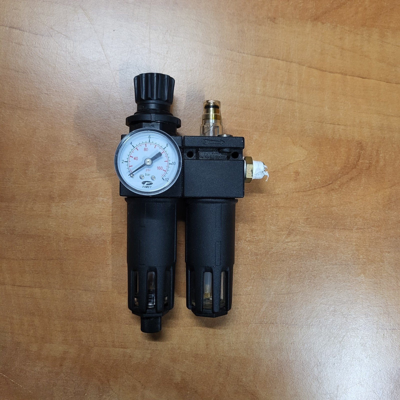 Reduceerventiel met olietoevoeger en manometer | nieuw, Doe-het-zelf en Bouw, Compressors, Ophalen of Verzenden, Nieuw, 6 tot 10 bar
