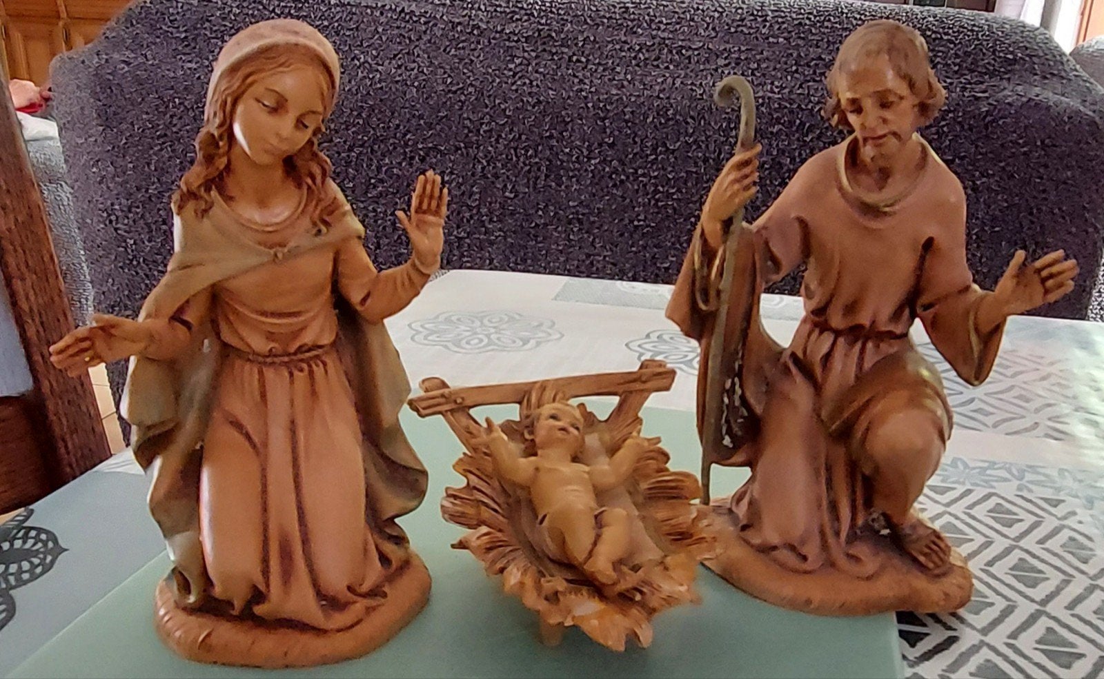 crèche en resine 14cm, Divers, Noël, Enlèvement ou Envoi