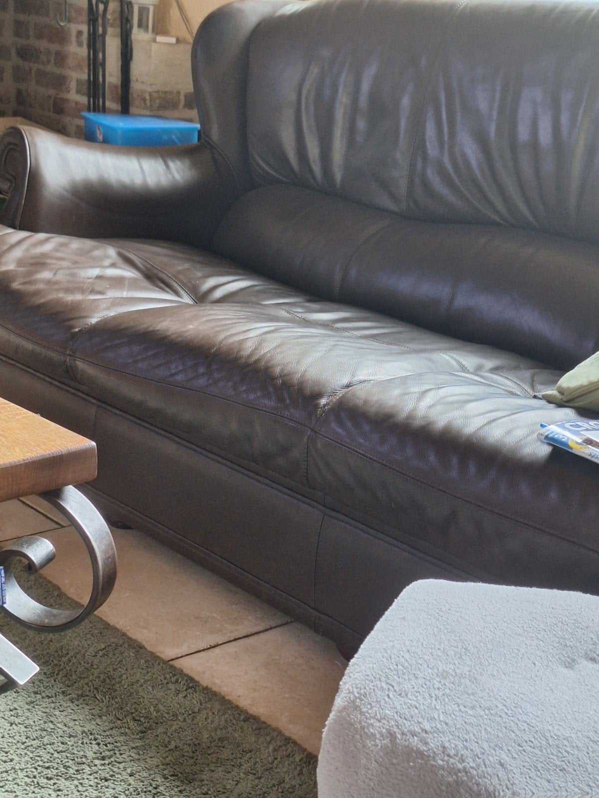 Salon cuir, Huis en Inrichting, Fauteuils, Leer, Ophalen