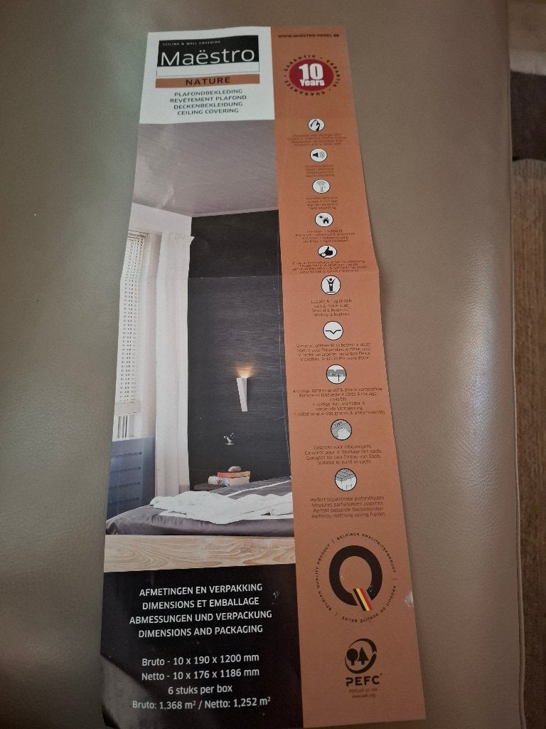 Maëstro Nature plafond Canadese eik, Doe-het-zelf en Bouw, Platen en Panelen, Ophalen, Nieuw, Overige materialen