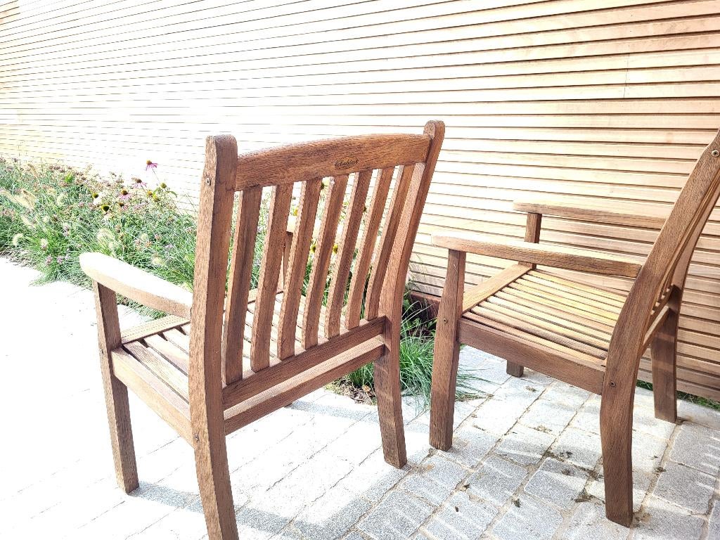 Bangkirai stoelen van merk Bulstar, Tuin en Terras, Ophalen, Gebruikt, Teakhout