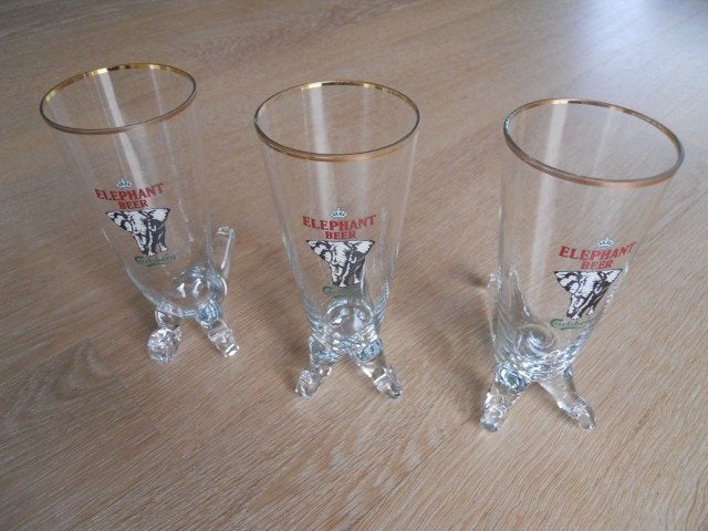 Carlsberg Elephant glazen, Verzamelen, Ophalen, Zo goed als nieuw, Glas of Glazen, Overige merken