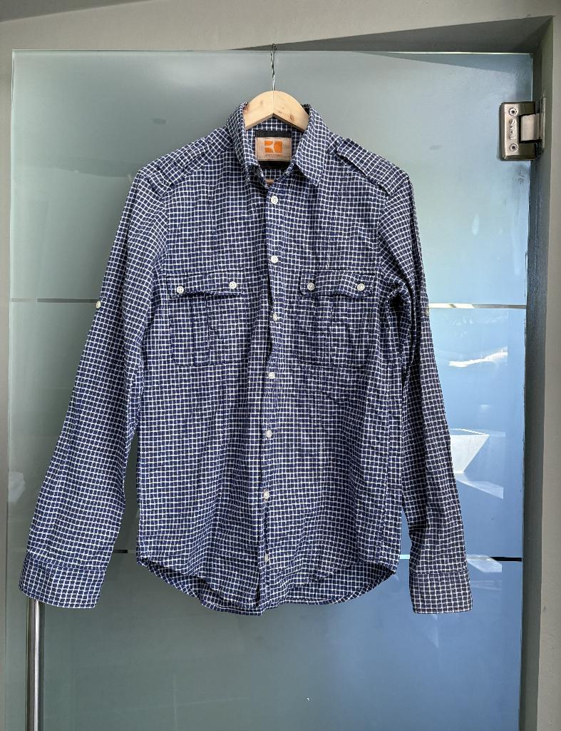 Hugo Boss - Geruit Hemd, Kleding | Heren, Ophalen, Halswijdte 38 (S) of kleiner, Zo goed als nieuw, Hugo boss