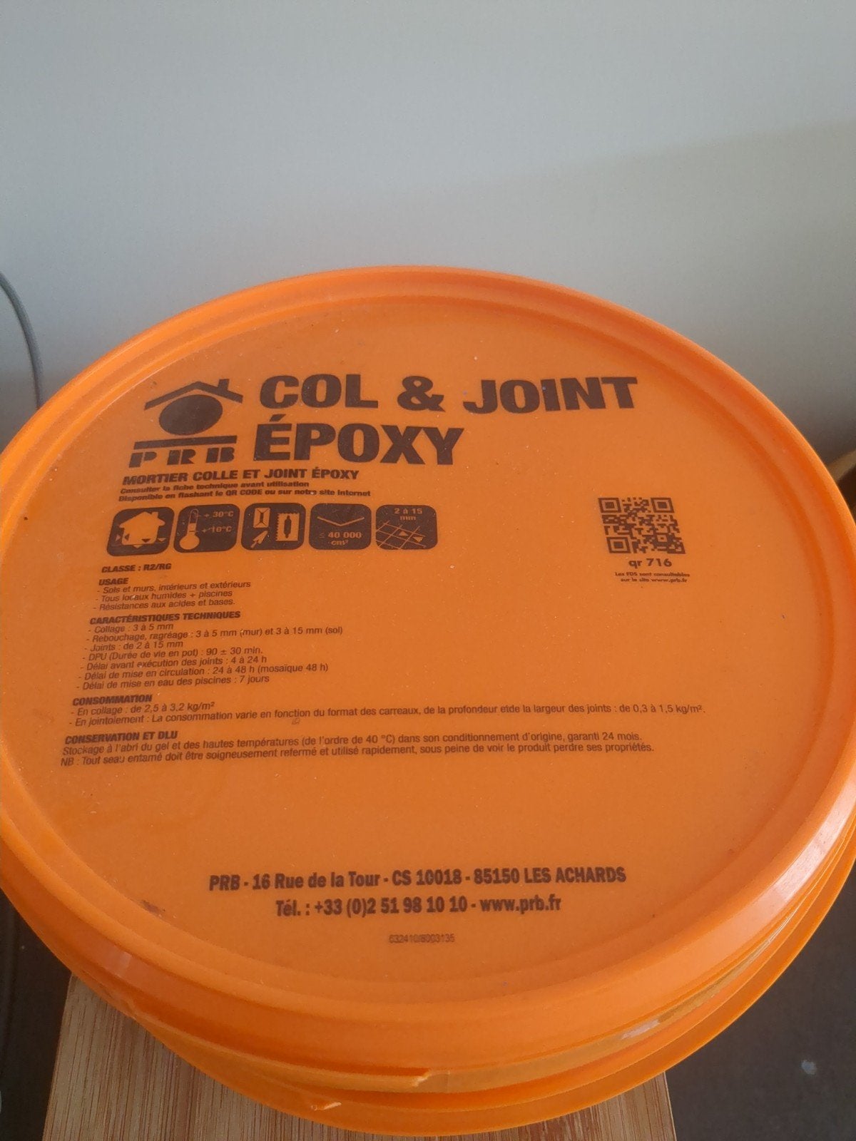 Mortier colle et joint époxy 2.5L neuf, Bricolage & Construction, Enlèvement