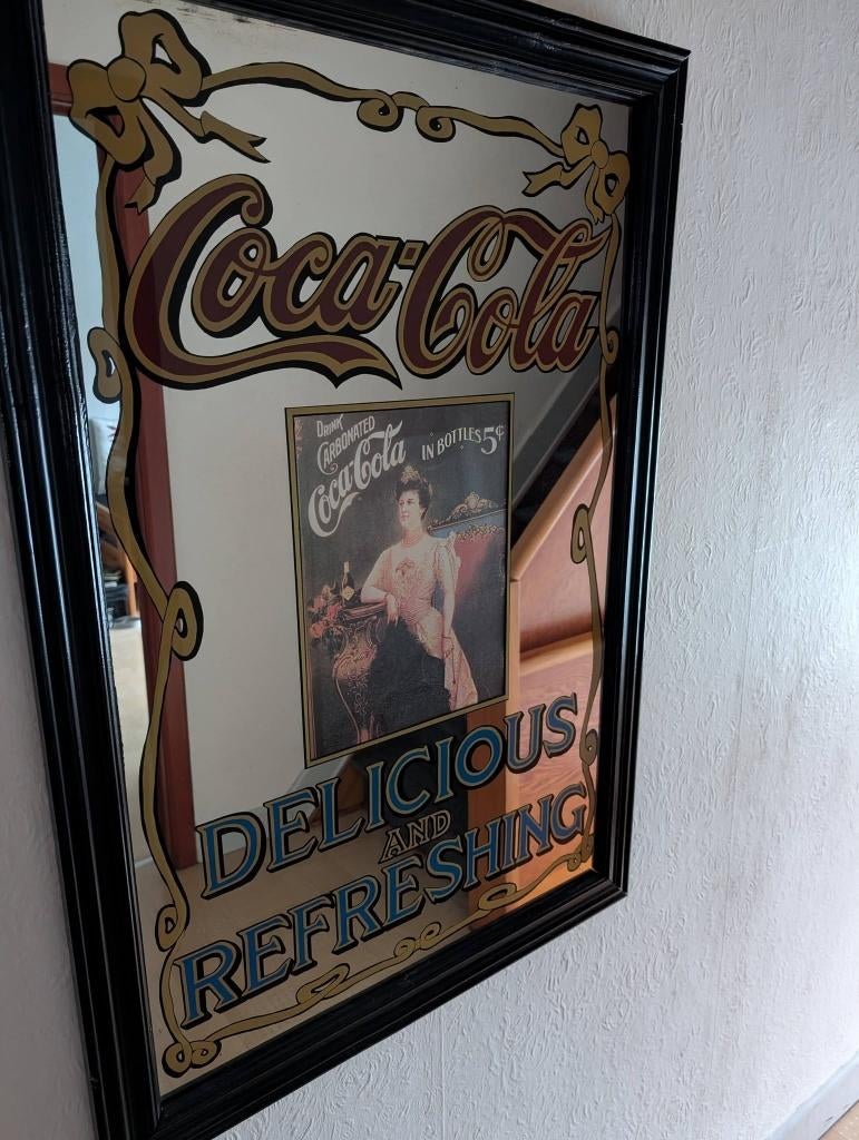 Vintage spiegel Coca Cola, Antiek en Kunst, Ophalen