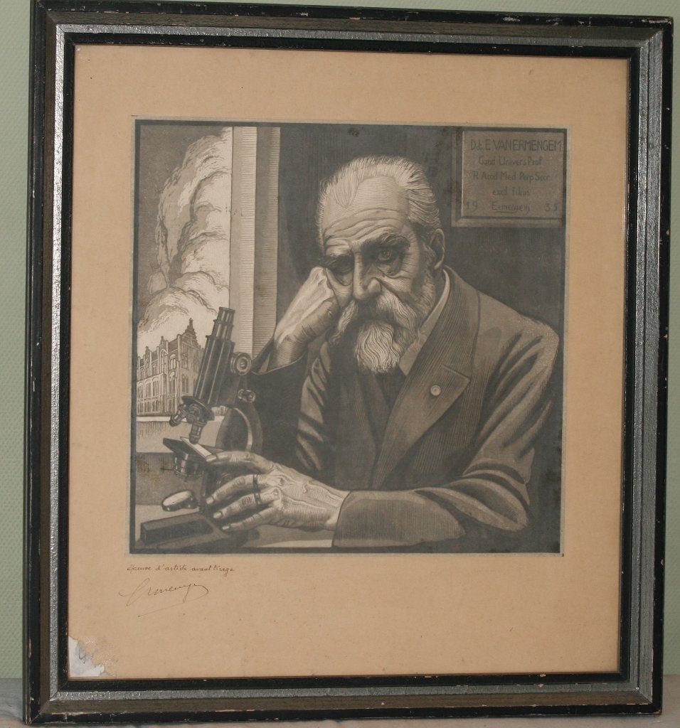 Frans Ermengem - epreuve d'artiste avant tirage, Antiek en Kunst, Kunst | Etsen en Gravures, Ophalen of Verzenden, Ets, Gesigneerd