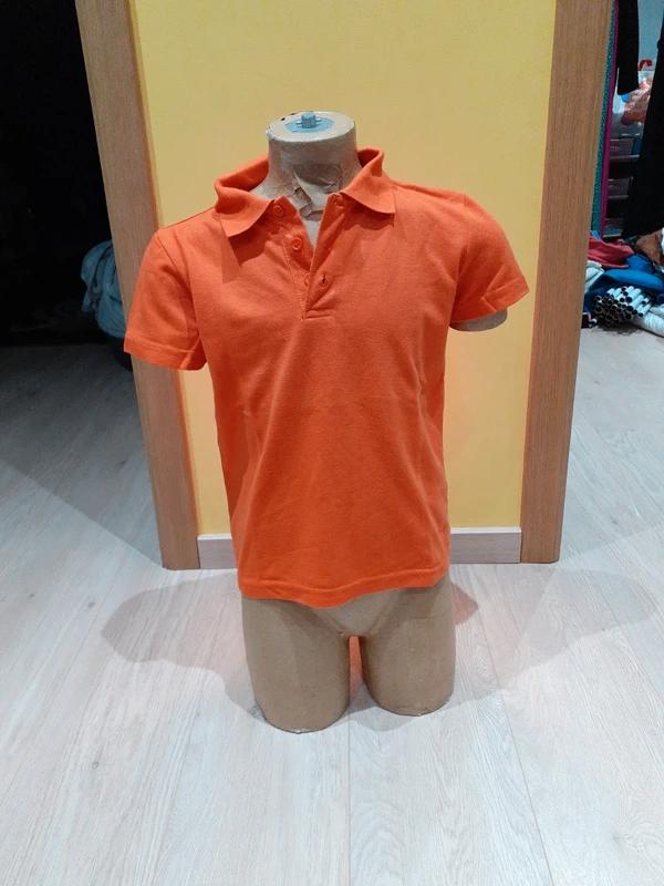 Polo manche courte orange Taille 9/10 ans zeeman, Enlèvement ou Envoi, Chemise ou À manches longues, Utilisé, Zeeman