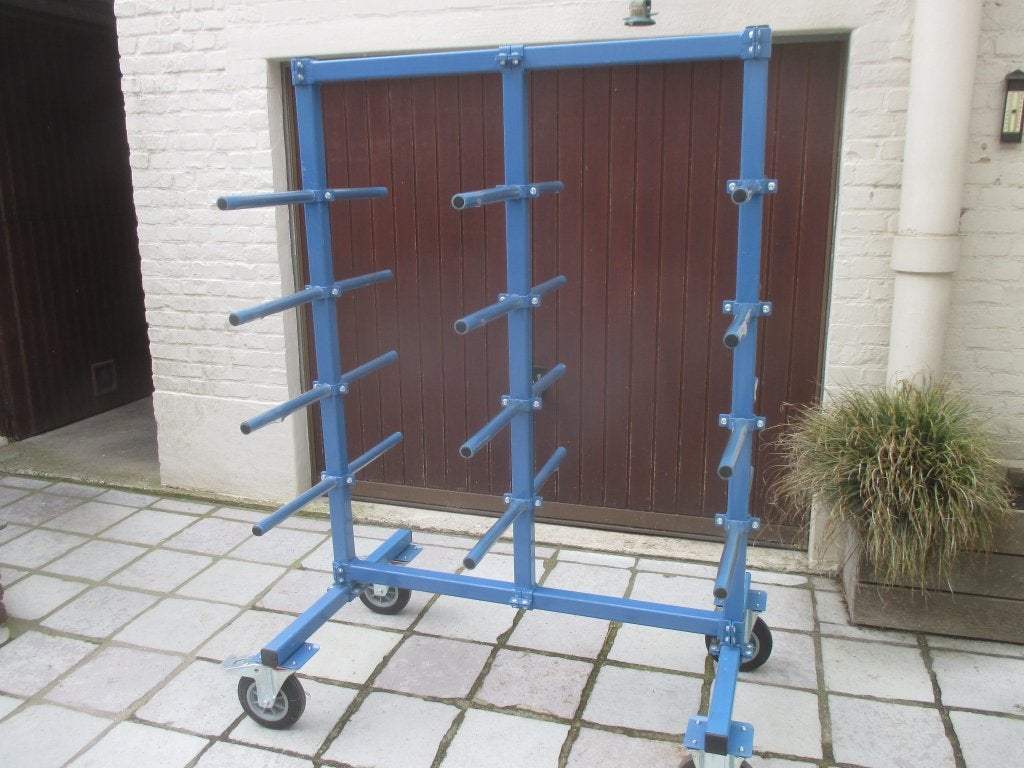 draagarmwagen fetra 120 cm met PVC slang, Schrijnwerk of Zaagwerk